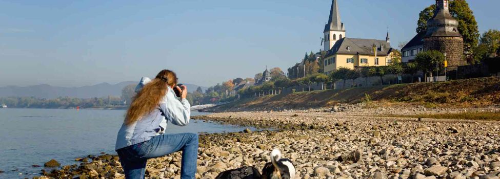 Fotografin am Rhein
